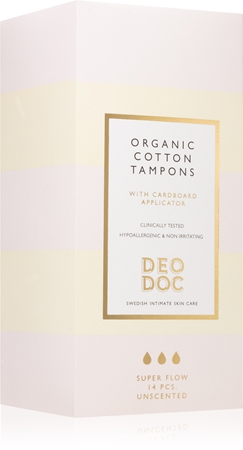 DeoDoc Organic Cotton Tampons Super Flow Tampons