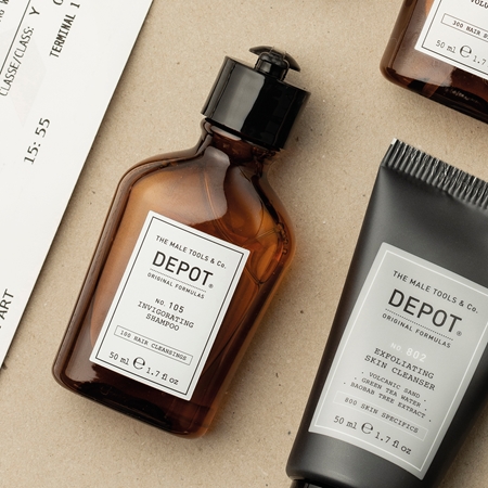 DEPOT 100 HAIR CLEANSING NO. 105 INVIGORATING SHAMPOO Energigivande schampo Mot håravfall