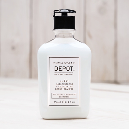 DEPOT 500 BEARD & MOUSTACHE SPECIFICS NO. 501 MOISTURIZING & CLARIFYING BEARD SHAMPOO shampoing hydratant pour la barbe