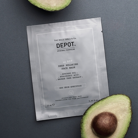 DEPOT 800 SKIN SPECIFICS NO. 807 RELAXING FACE MASK masque apaisant et hydratant pour homme
