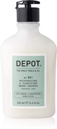 DEPOT 500 BEARD & MOUSTACHE SPECIFICS NO. 501 MOISTURIZING & CLARIFYING BEARD SHAMPOO champô hidratante para barba