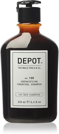 DEPOT 100 HAIR CLEANSING NO. 108 DETOXIFYING CHARCOAL SHAMPOO čisticí detoxikační šampon pro všechny typy vlasů
