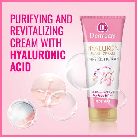 Dermacol Hyaluron crema detergente delicata per viso e occhi