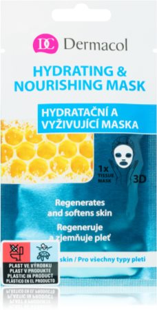 Dermacol Hydrating & Nourishing Mask máscara em folha 3D nutritiva
