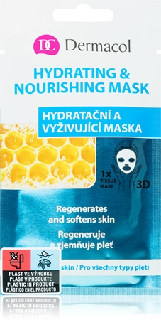 Dermacol Hydrating & Nourishing Mask textilná 3D hydratačná a vyživujúca maska