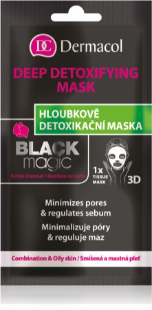 Dermacol Black Magic Máscara em folha com efeito detox
