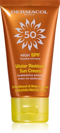 Dermacol Sun Water Resistant creme bronzeador para o rosto SPF 50