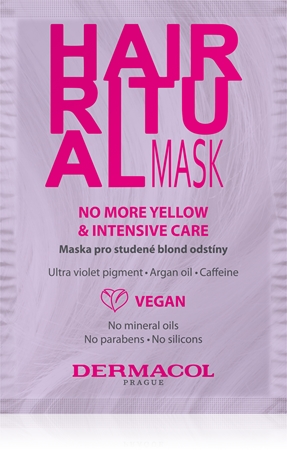 Dermacol Hair Ritual mascarilla para tonos rubios fríos