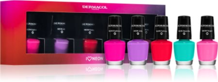 Dermacol Neon neonový lak na umělé i přírodní nehty (dárková sada)
