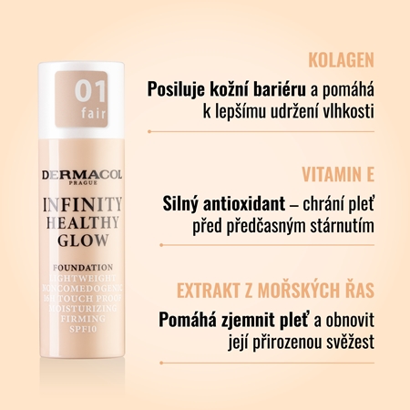 Dermacol Infinity Healthy Glow tekutý make-up SPF 10
