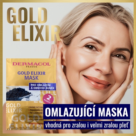 Dermacol Gold Elixir pleťová maska s kaviárem