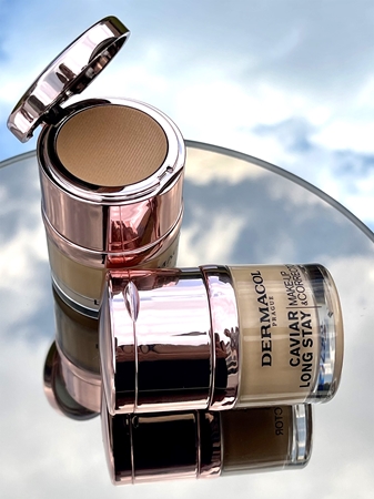 Dermacol Caviar Long Stay dlhotrvajúci make-up s výťažkami z kaviáru a zdokonaľujúci korektor