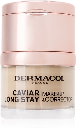 Dermacol Caviar Long Stay dlhotrvajúci make-up s výťažkami z kaviáru a zdokonaľujúci korektor