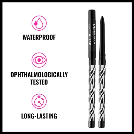 Dermacol Black Sensation Matt Black ceruzka na oči