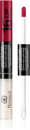 Dermacol 16H Lip Colour ruj si luciu de buze cu persistenta indelungata 2 in 1