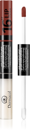 Dermacol 16H Lip Colour ruj si luciu de buze cu persistenta indelungata 2 in 1