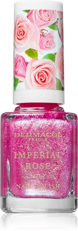Dermacol Imperial Rose lak na nehty třpytivý
