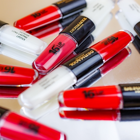 Dermacol 16H Lip Colour Long-Lasting Lipstick and Lip Gloss