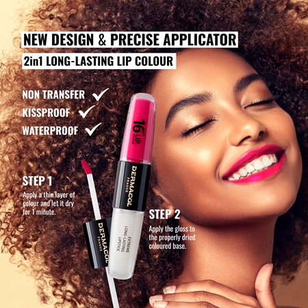 D・Cosmetics Dermacol 16H Lip Colour Langaanhoudende lippenstift en lipgloss