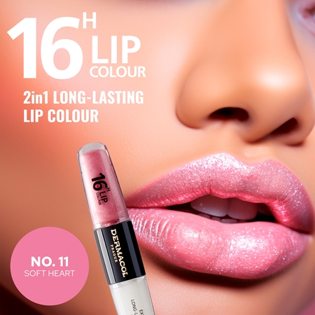Dermacol 16H Lip Colour ilgai išliekantys lūpų dažai ir lūpų blizgis