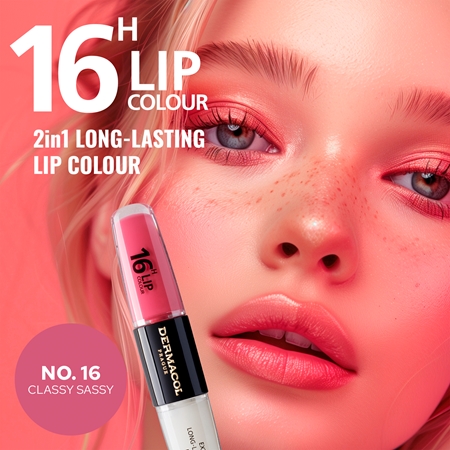 Dermacol 16H Lip Colour Kauapüsiv huulepulk ja huuleläige