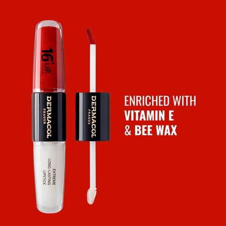 Dermacol 16H Lip Colour brillant et rouge à lèvres longue tenue