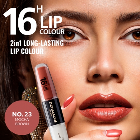 Dermacol 16H Lip Colour Kauapüsiv huulepulk ja huuleläige