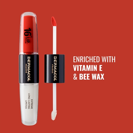 Dermacol 16H Lip Colour Kauapüsiv huulepulk ja huuleläige