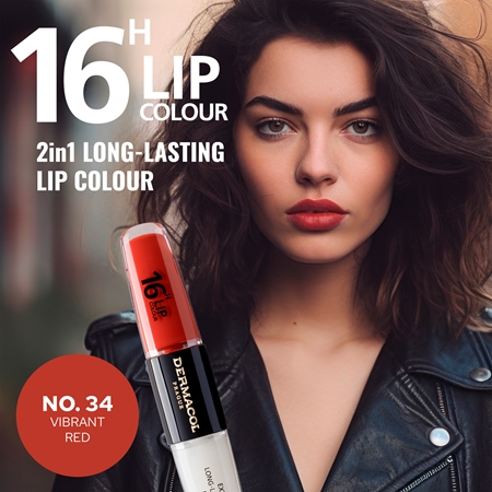 Dermacol 16H Lip Colour Kauapüsiv huulepulk ja huuleläige