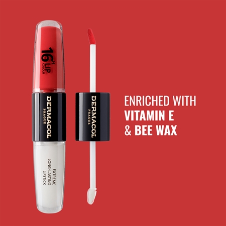 Dermacol 16H Lip Colour Kauapüsiv huulepulk ja huuleläige