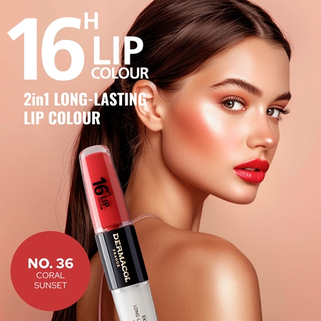 Dermacol 16H Lip Colour Kauapüsiv huulepulk ja huuleläige