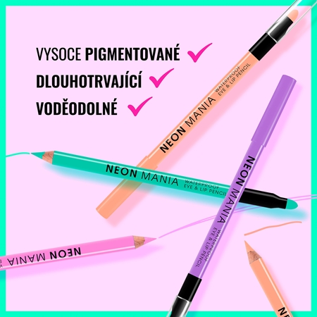 Dermacol Neon Mania tužka na oči a rty voděodolná