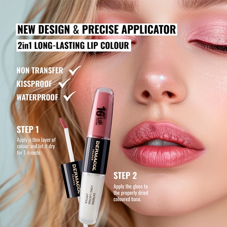 Dermacol 16H Lip Colour Kauapüsiv huulepulk ja huuleläige