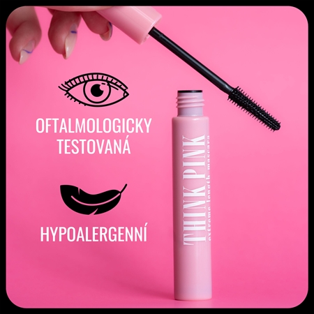 Dermacol Think Pink predlžujúca riasenka pre plné mihalnice
