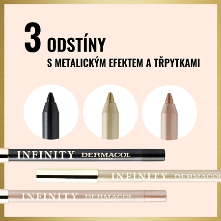 Dermacol Infinity 20H metalická ceruzka na oči vodeodolná