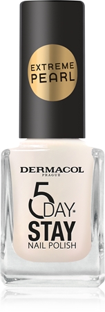 Dermacol 5 Day Stay Extreme Pearl nagų lakas perlų blizgesio