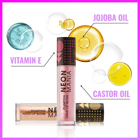 Dermacol Neon Mania třpytivý lesk na rty se zvětšujícím efektem