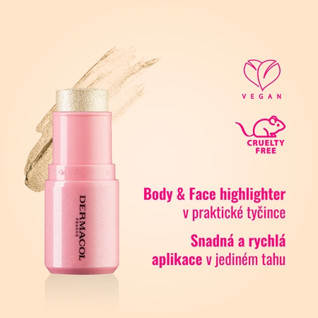 Dermacol Beauty Stick Highlight krémový rozjasňovač v tyčinke