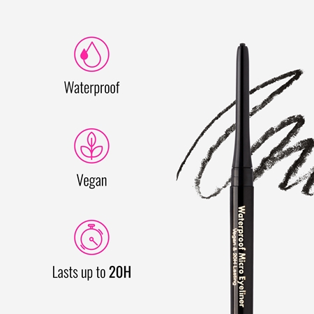 Dermacol Micro Eyeliner Waterproof lápis de olhos resistente à água