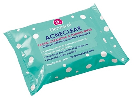 Dermacol Acneclear toallitas desmaquillantes para pieles problemáticas y con acné