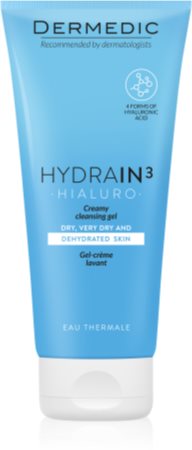Dermedic Hydrain3 Hialuro gel de limpeza cremoso para pele seca desidratada