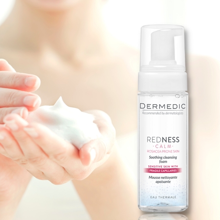 Dermedic Redness Calm espuma de limpeza apaziguador