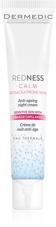 Dermedic Redness Calm creme de noite para as primeiras rugas para pele sensível e com vermelhidão