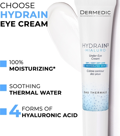 Dermedic Hydrain3 Hialuro oční krém pro dehydratovanou suchou pleť