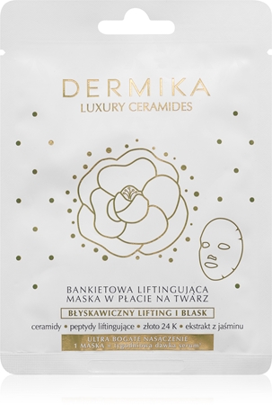 Dermika Luxury Ceramides Tvirtinoša auduma maska ar keramīdiem