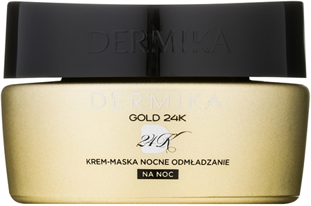 Dermika Gold 24k Total Benefit maschera-crema notte effetto rigenerante