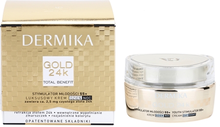 Dermika Gold 24k Total Benefit Lyxig föryngrande kräm 55+