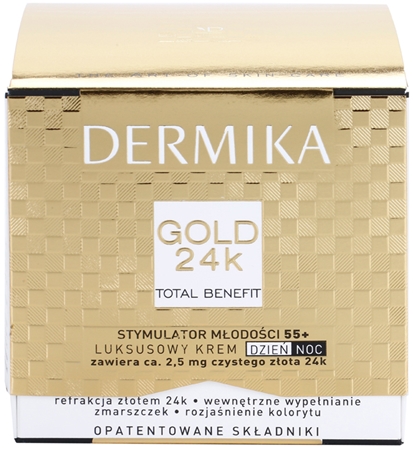 Dermika Gold 24k Total Benefit Lyxig föryngrande kräm 55+