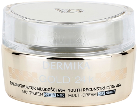 Dermika Gold 24k Total Benefit prabangus jauninamasis kremas, 65+