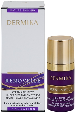 Dermika Renovelle 45+ creme de olhos revitalizante antirrugas e anti-olheiras